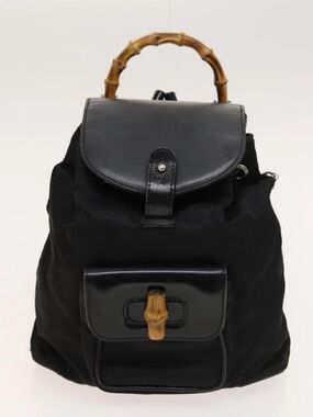 4. Vintage Gucci | Black Bamboo-Handle Women’s Backpack